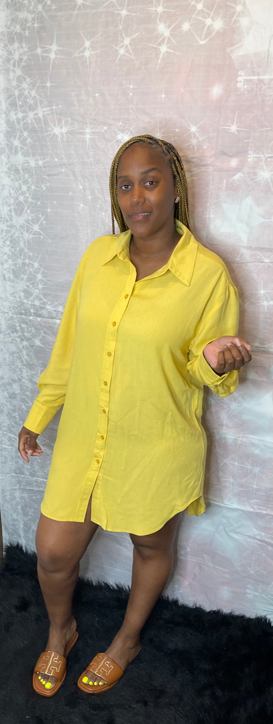 Shirt Dress Yellow